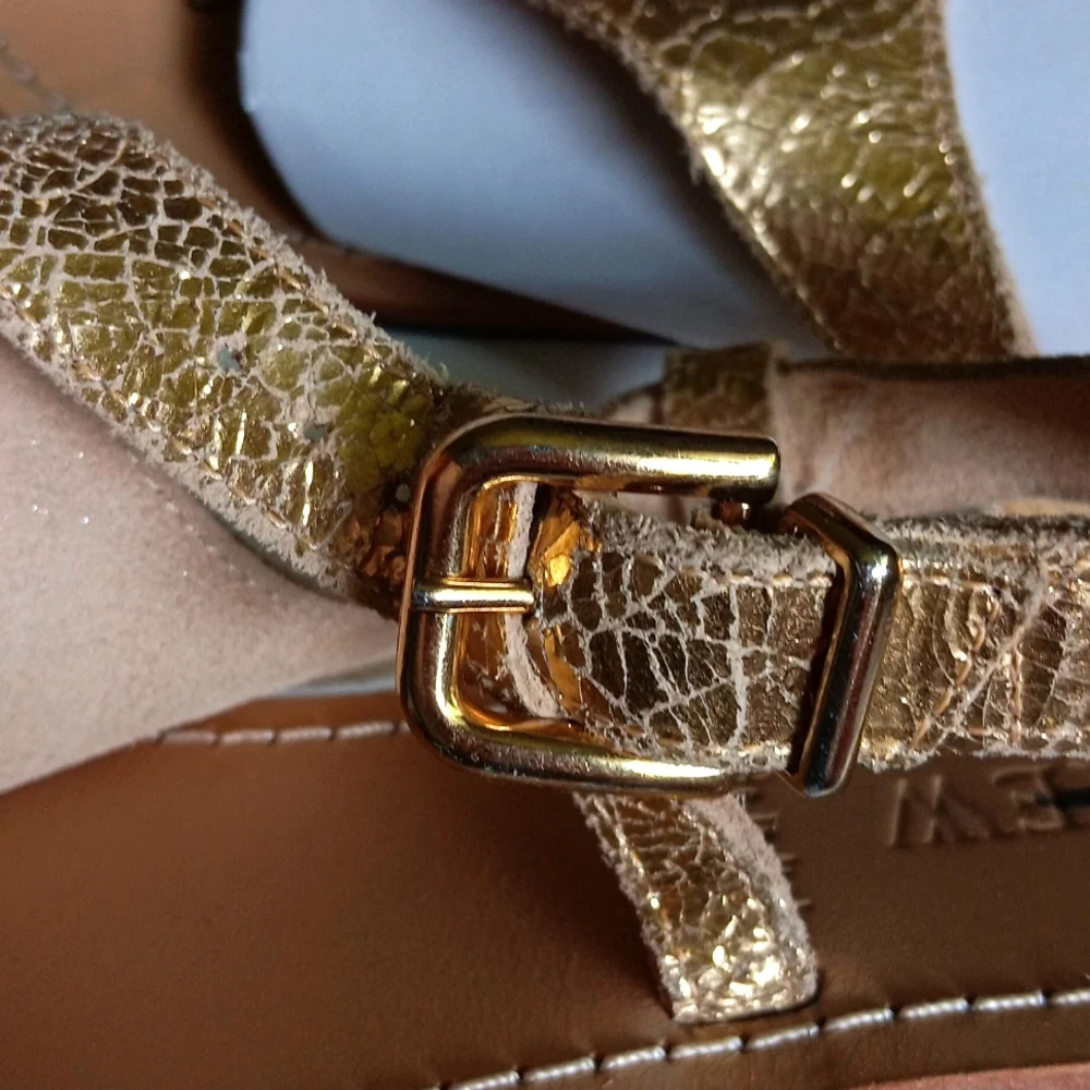 J.CREW GOLD SANDALS